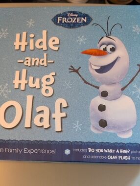Disney Frozen Olaf Hide and Hug Book - Blue & White with Orange Accent
